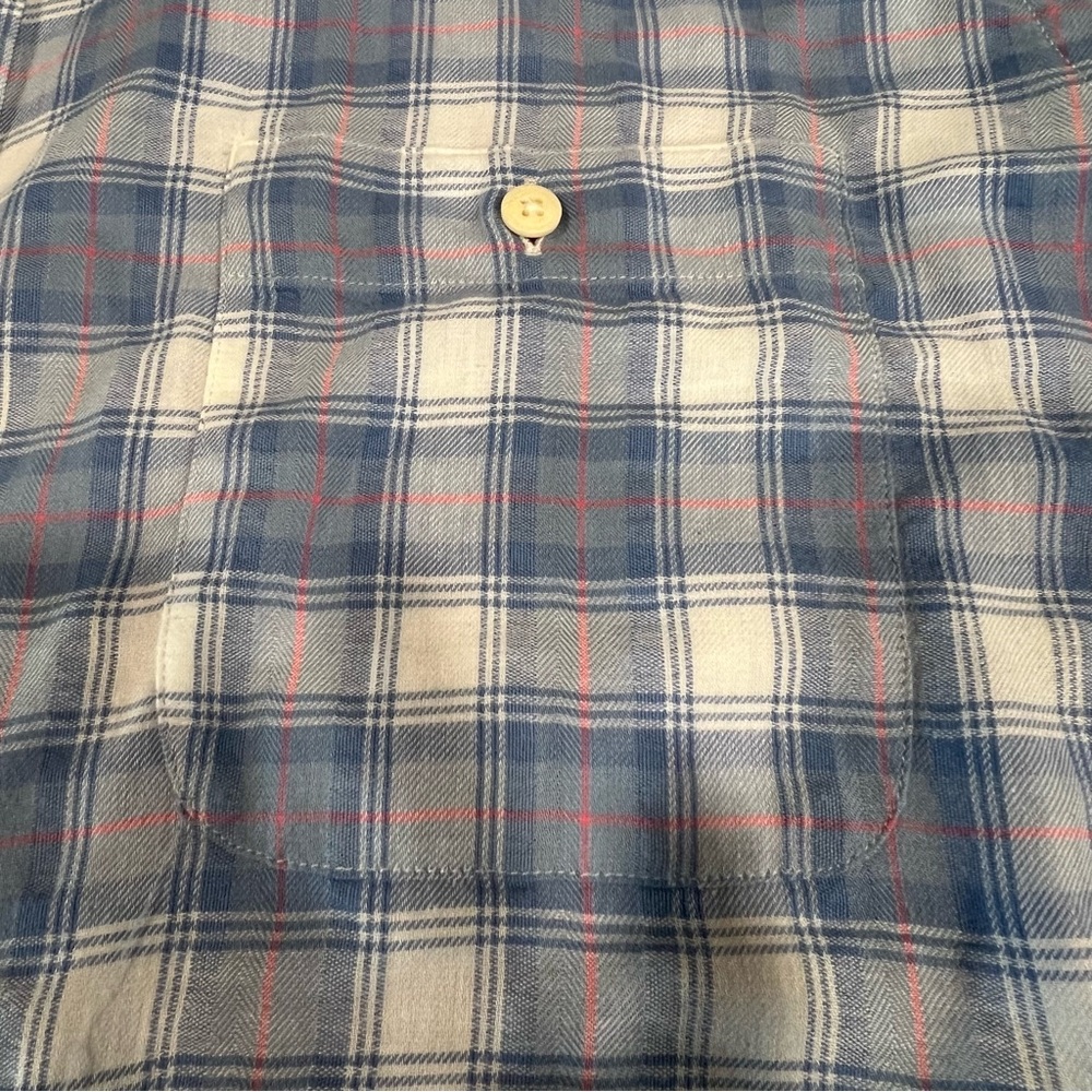 Faherty Men's Blue Harbor Bristol Plaid Shirt tropical cotton shirt size XXL NWT - Picture 9 of 13